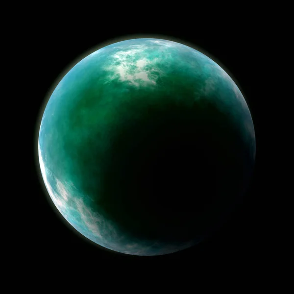 Grön Planet Himlakropp — Stockfoto