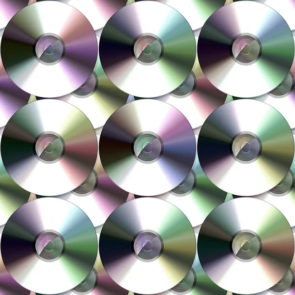 Seamless Pattern Compact Discs — Stock Photo, Image