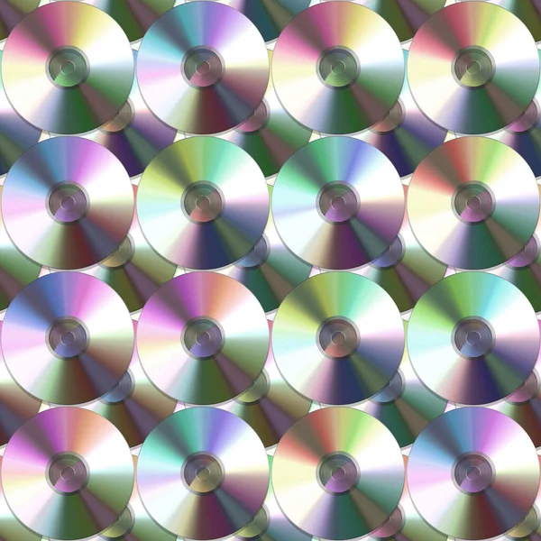 Seamless Pattern Compact Discs — Stock Photo, Image