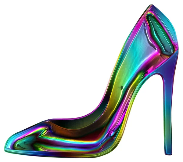 Elegante Regenboog Mode Schoen — Stockfoto