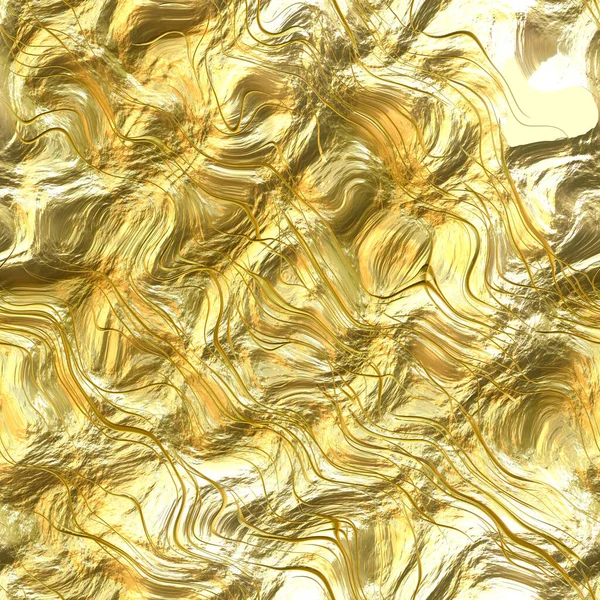 Sömlös Guld Metall Mönster — Stockfoto