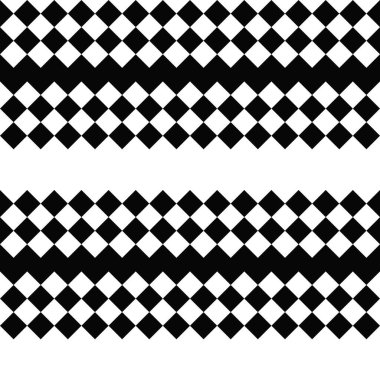 Kumaş için kusursuz geometrik siyah beyaz desen