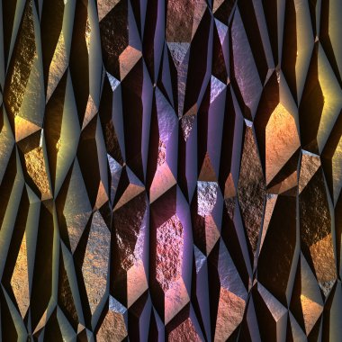 Parlak kristallerin kusursuz deseni