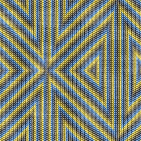 Seamless Geometric Knitted Pattern — Stock Fotó