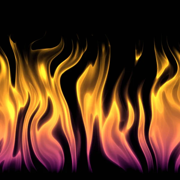 Horizontal Seamless Pattern Flame — Stockfoto