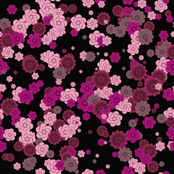 Bezešvé Vzor Jednoduché Květiny — Stock fotografie