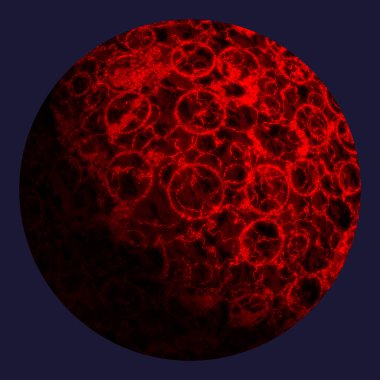 Parlayan kırmızı volkan gezegeni