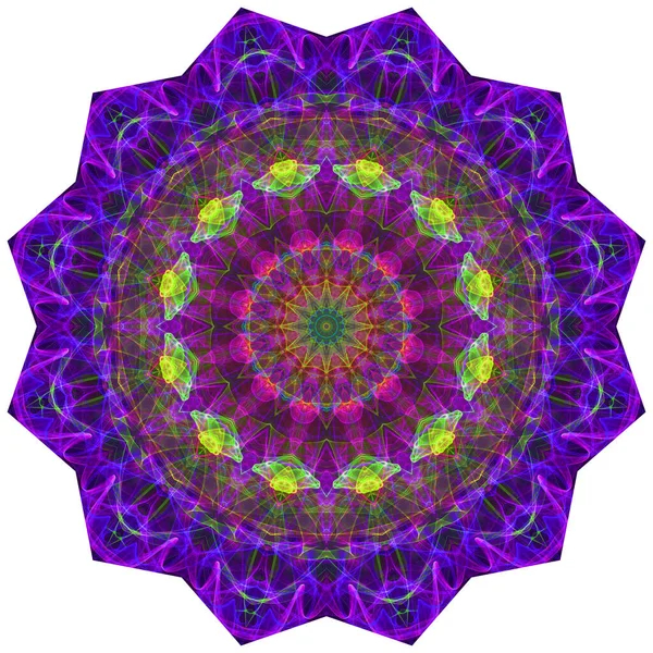 Kerek Fényes Guilloche Mandala — Stock Fotó