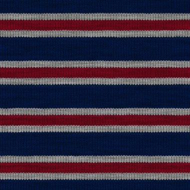 Seamless knitted pattern  - national colors of USA clipart