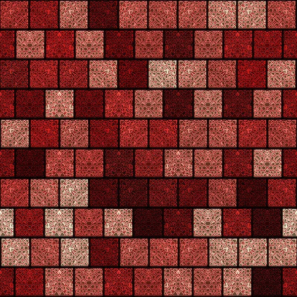 Padrão Mosaico Quadrado Sem Costura — Fotografia de Stock