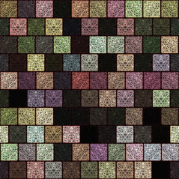 Nahtloses Quadratisches Mosaik — Stockfoto