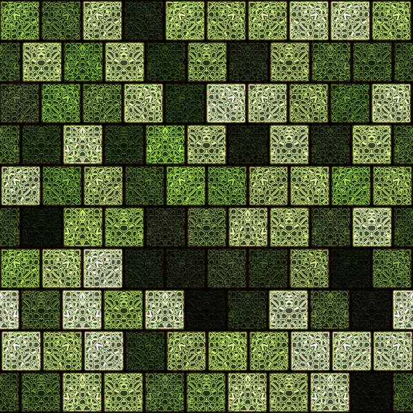 Patrón Mosaico Cuadrado Sin Costuras — Foto de Stock