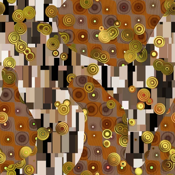 Zökkenőmentes Absztrakt Minta Gustav Klimt Stílusban — Stock Fotó