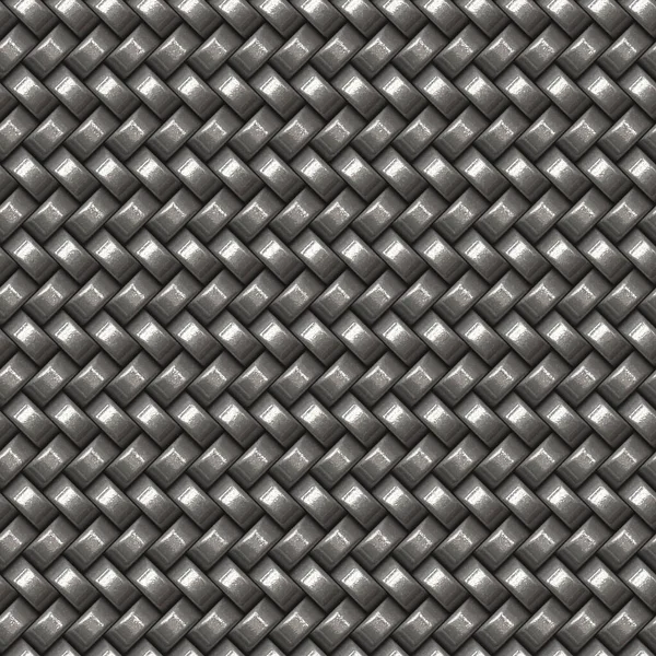 シームレスな金属織りパターン — ストック写真