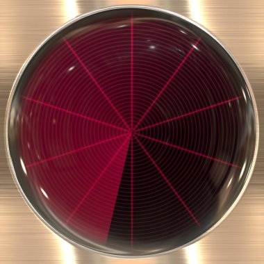 Kırmızı Round sonar sreen