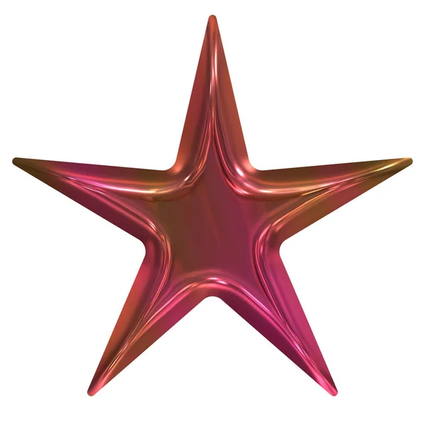 Parlak Metal Yıldızı Simgesi — Stok fotoğraf
