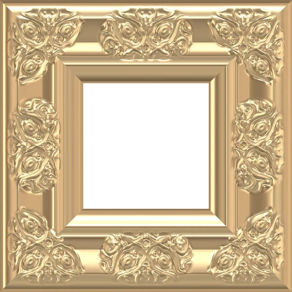 Vierkant Metalen Frame Met Ornament — Stockfoto