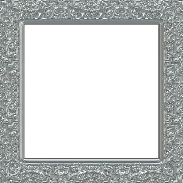 Square Metallic Frame Ornament — Stock Photo, Image