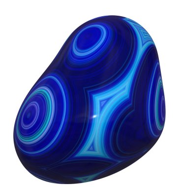 Cilalanmış koyu mavi Azurmalahit Çakıl Taşı   