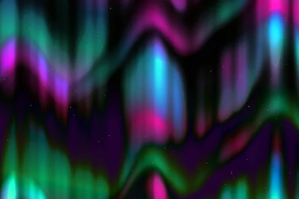 Wide Aurora Borealis Background Vector Illustration — Stock Photo, Image