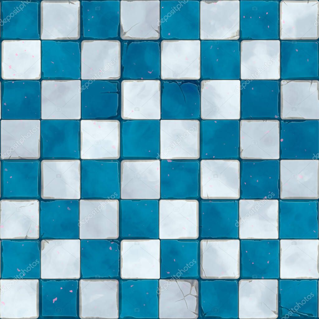 Repeating ceramic mosaic pattern  