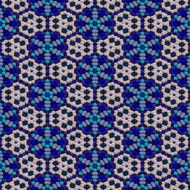 Boncuk işçiliğinin sürekli deseni