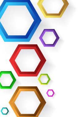 Business template or cover with hexagons clipart