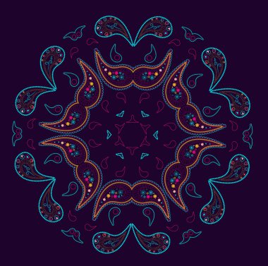 Allah 'ın yuvarlak mavi süsü.