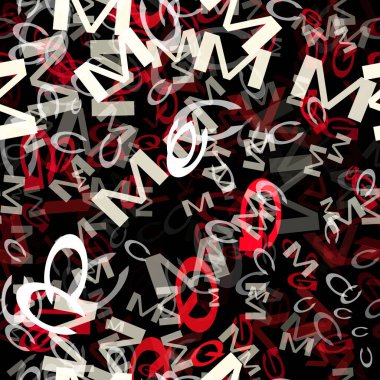 Seamless  pattern  of letters conglomeration clipart