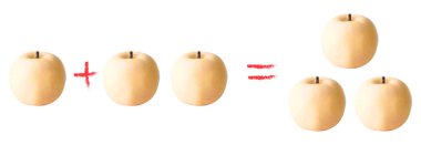 Apple hesaplaması - vektör illüstrasyonu 