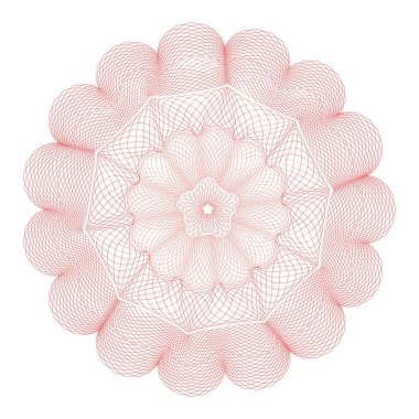 Guilloche Rosette - vektör çizimi