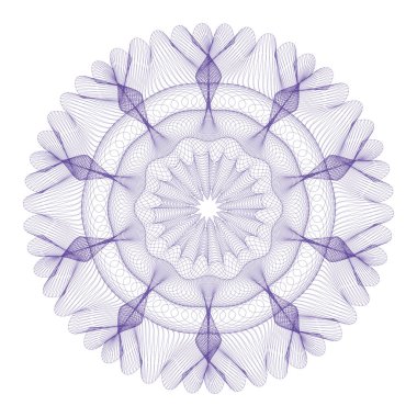 Guilloche Rosette - vektör çizimi