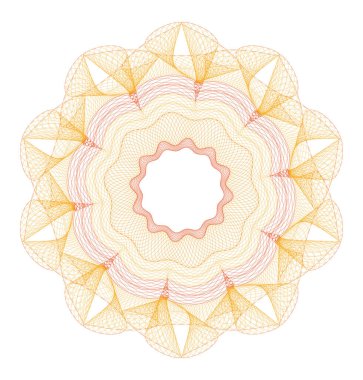 Guilloche Rosette - vektör çizimi