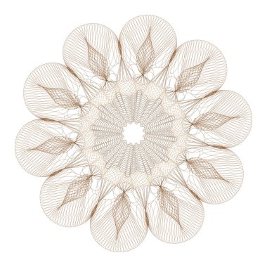 Guilloche Rosette - vektör çizimi