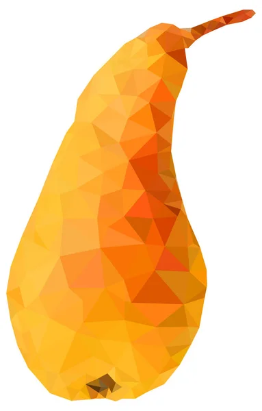 Многоугольная Большая Оранжевая Груша — стоковый вектор