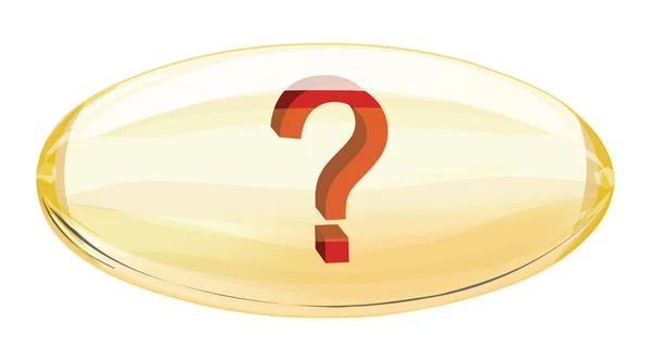 Question Mark Gelatinous Capsules — Stock Vector