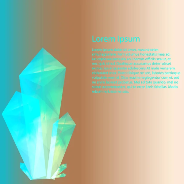 Bedrijf Sjabloon Cover Met Kristallen — Stockvector