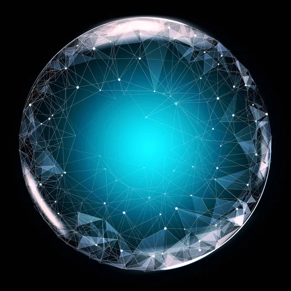 Structure Ronde Futuriste Bleue — Image vectorielle