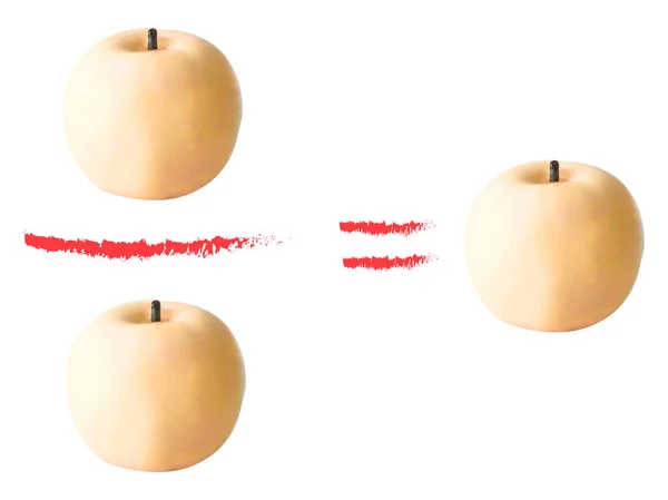 Calcolo Apple Illusione Vettoriale — Vettoriale Stock