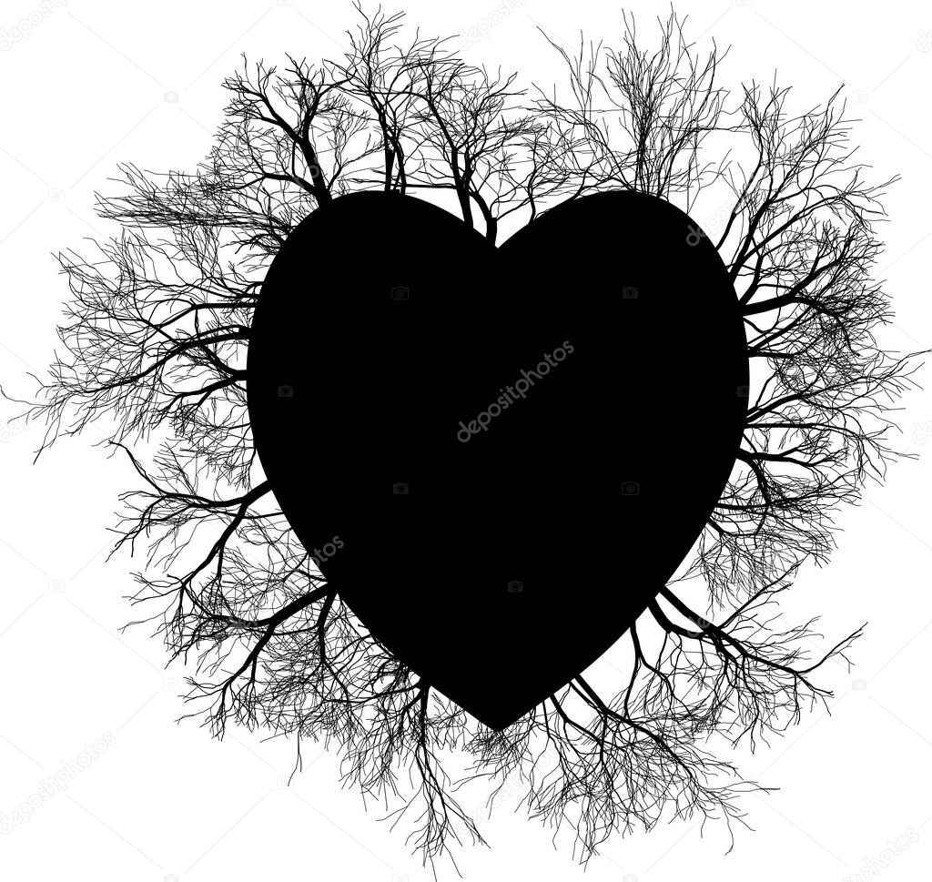 Big heart with trees