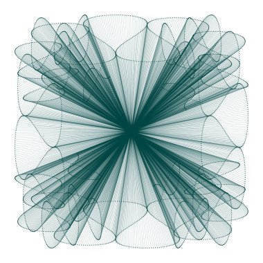 Guilloche Rosette - vektör çizimi