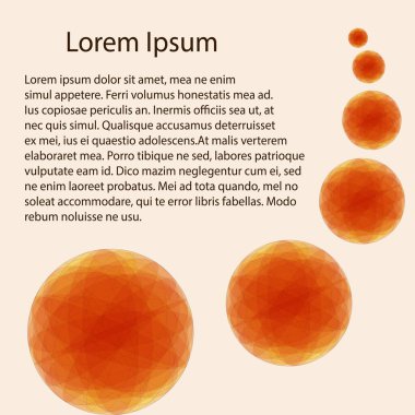 İş şablonu - turuncu ponponlar - vektör rahatsızlığı 