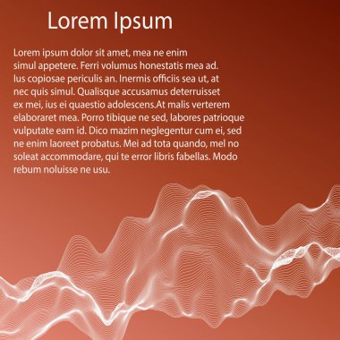 İş şablonu - Dalga fütüristik yapısı - vektör rahatsızlığı 