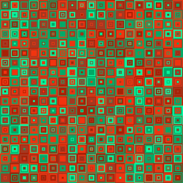 Modèle Mosaïque Carrée Sans Couture Illusion Vectorielle — Image vectorielle