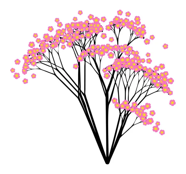 Pink Blossom Vector Illustration — Stock Vector