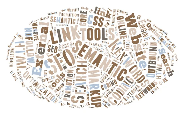 Seo Λέξεις Κλειδιά Ετικέτα Cloud Διανυσματική Απεικόνιση — Διανυσματικό Αρχείο