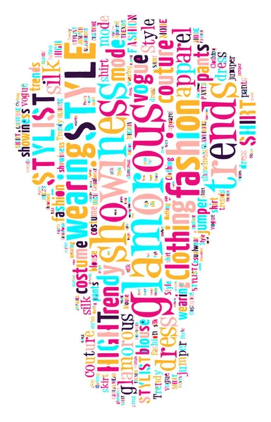 Parole Chiave Moda Tag Cloud Illustrazione Vettoriale — Vettoriale Stock