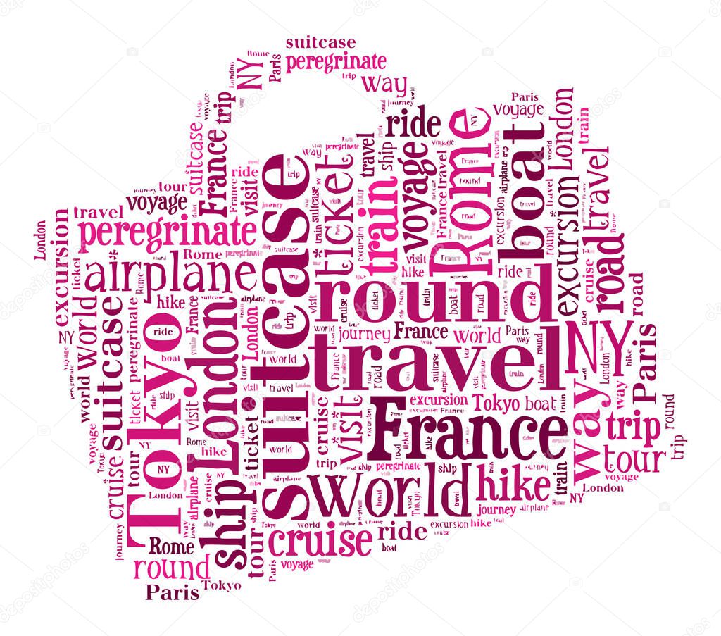 Journey Keywords Tag Cloud    - vector illustration