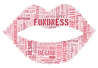 Aşk Etiketi Bulutu - vektör illüstrasyonu