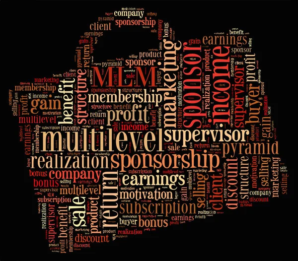 Multiplevel Marketing Tag Cloud Διανυσματική Απεικόνιση — Διανυσματικό Αρχείο